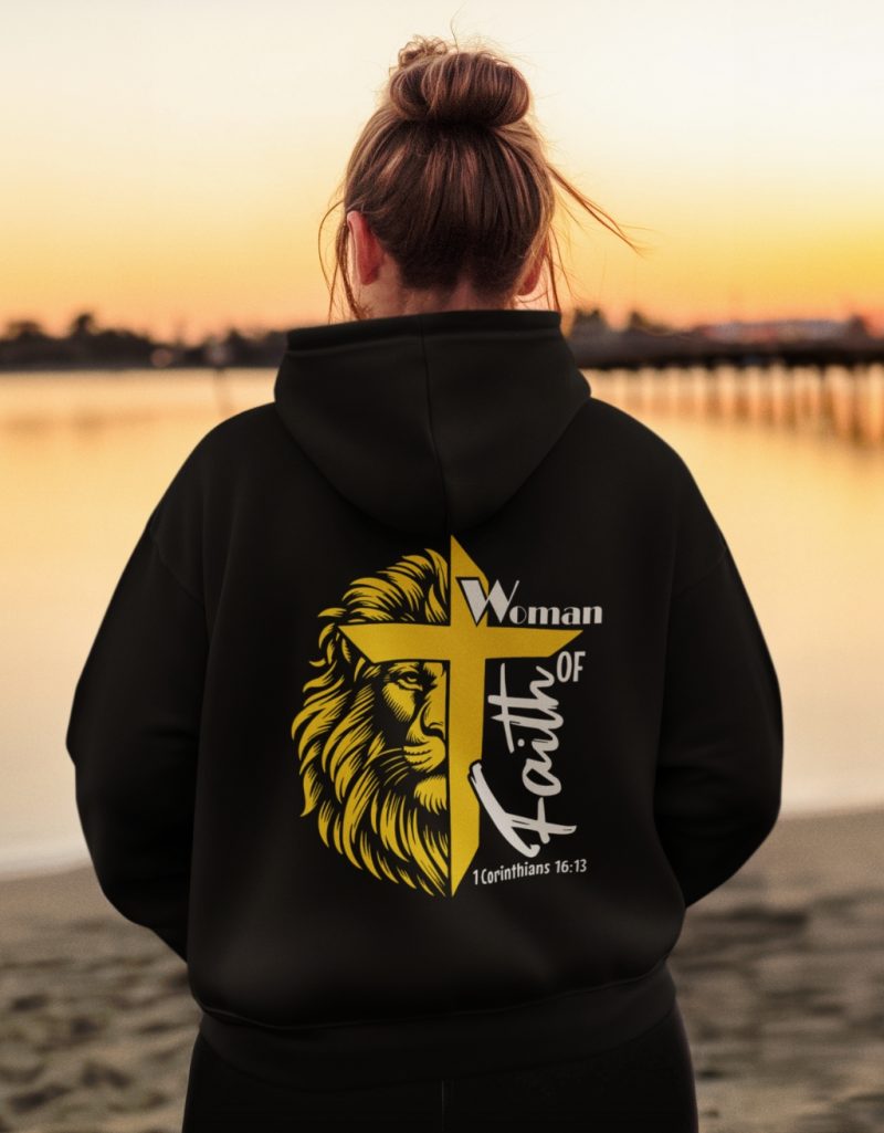 Hoodie “Woman of Faith”  | Lion + Cross - Image 3