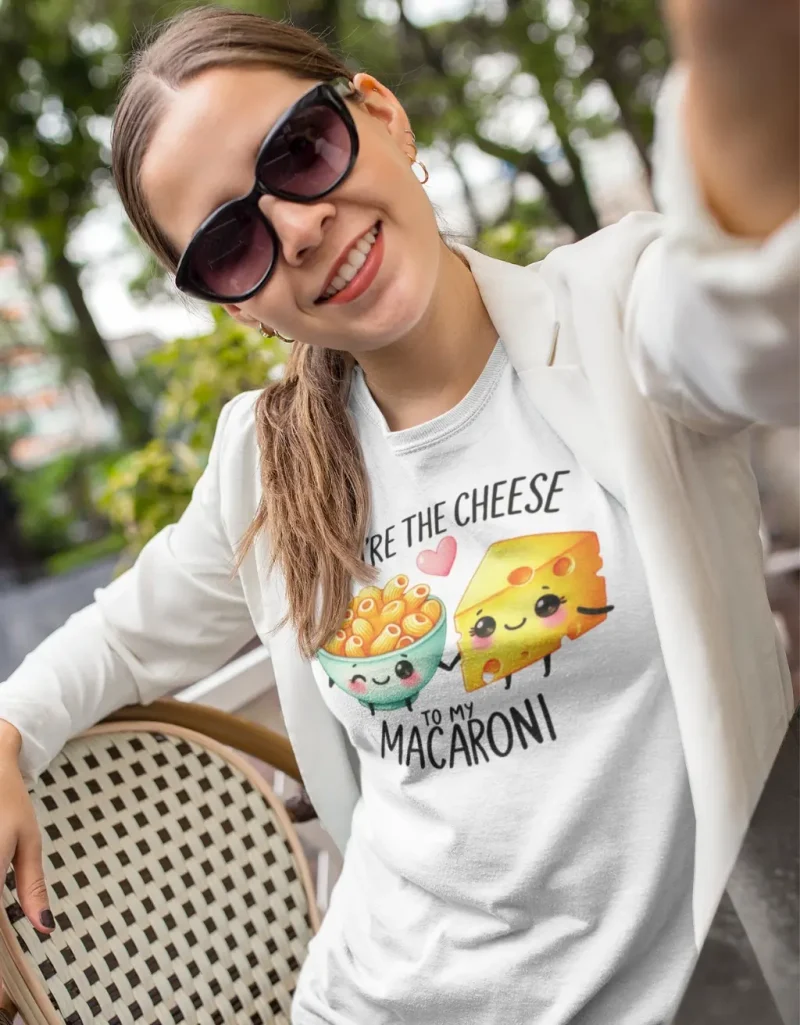 Pasta Amore – Cute Pasta & Cheese T-Shirt | Customisable | 100% Cotton