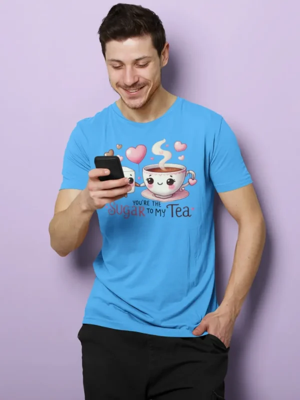 Sweetly Steeped – Funny Tea & Sugar T-Shirt | 100% Cotton | Unisex | Personalised Gift