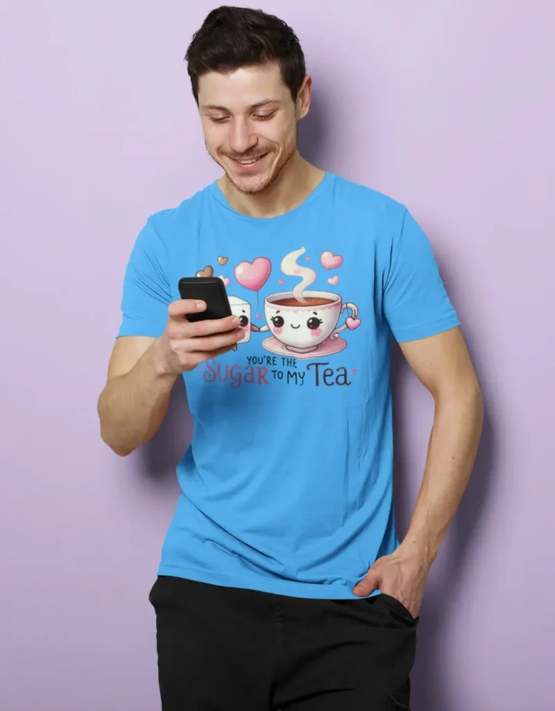 Sweetly Steeped – Funny Tea & Sugar T-Shirt | 100% Cotton | Unisex | Personalised Gift